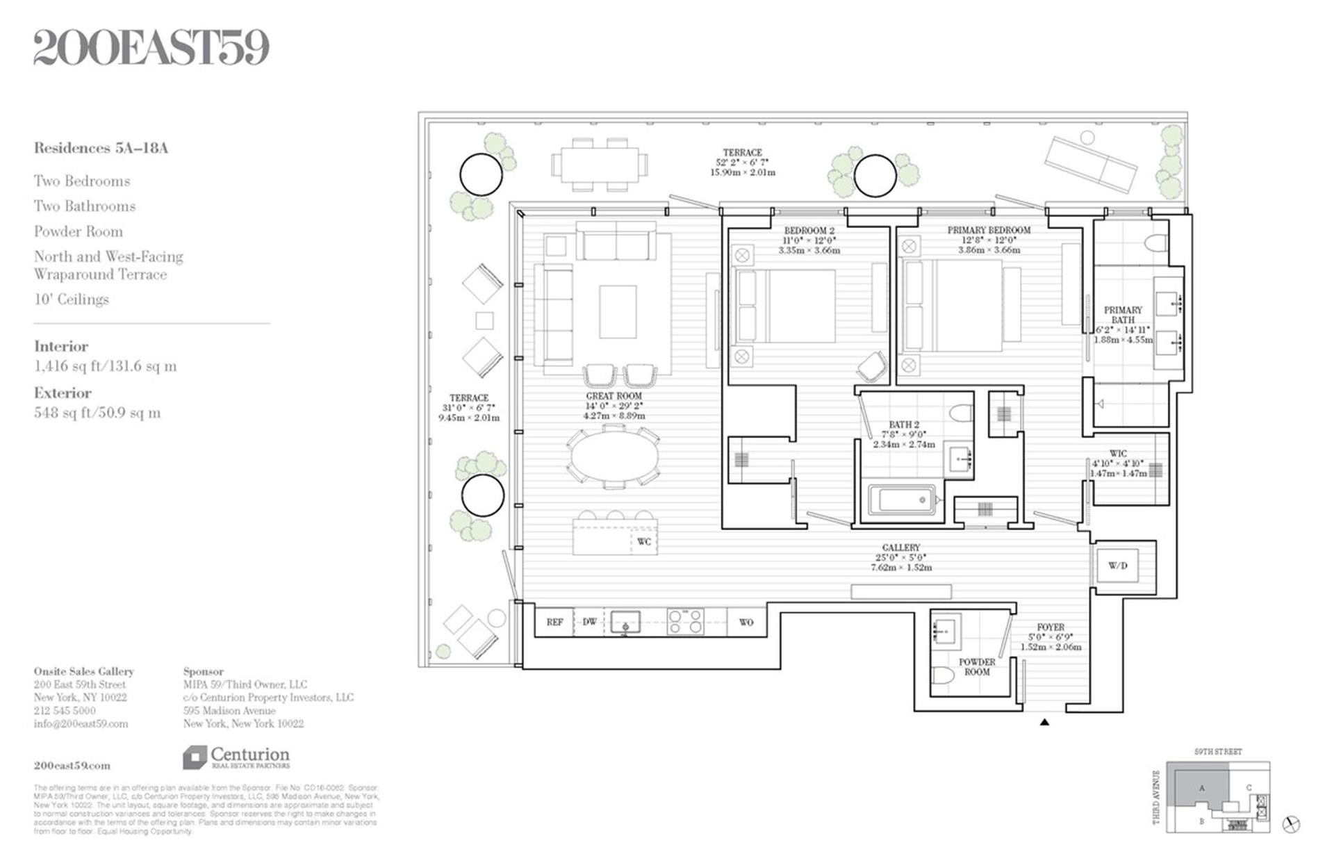 Floorplan for 200 East 59th Street, 7A