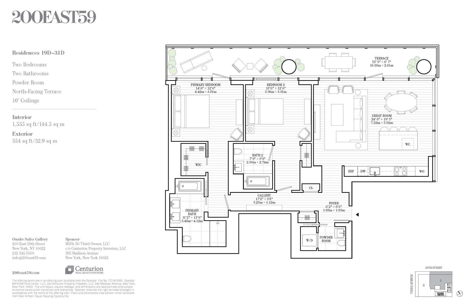 Floorplan for 200 East 59th Street, 25D