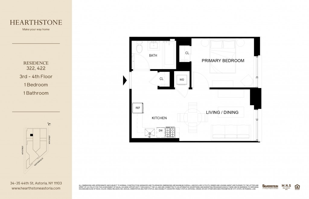 Floorplan for 34-35 44th Street, 422