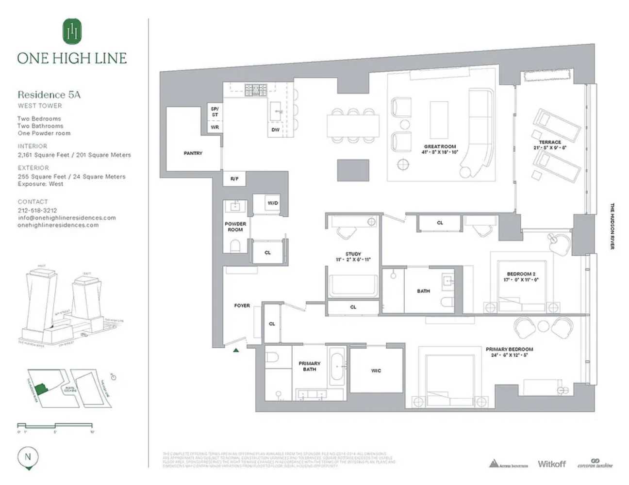 Floorplan for 500 West 18th Street, W5A