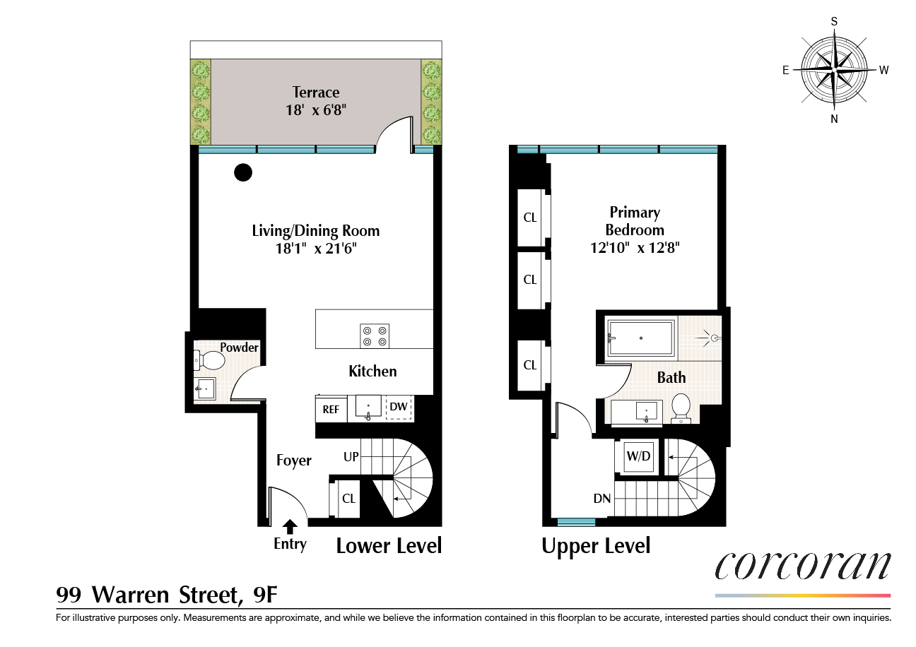 Floorplan for 99 Warren Street, 9F