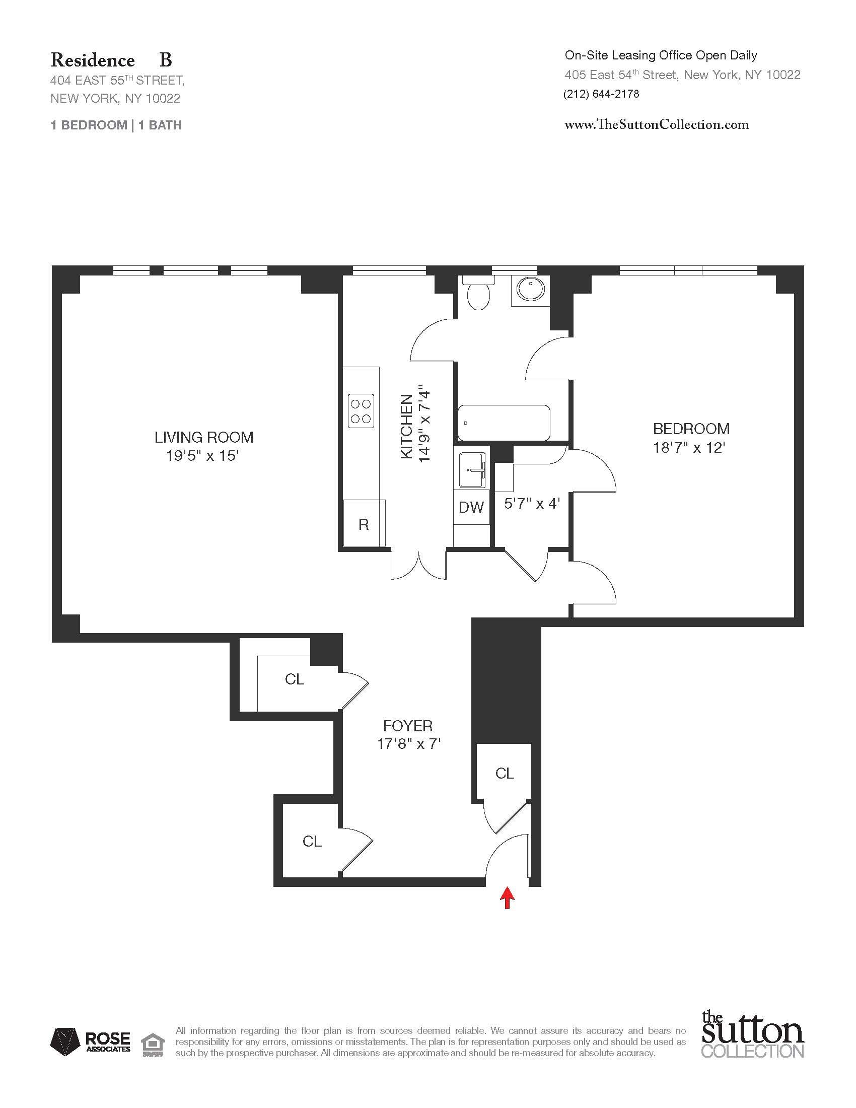 Floorplan for 405 East 54th Street, 6-B