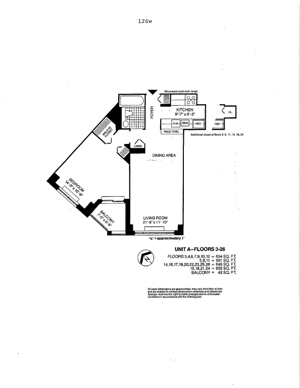 Floorplan for 377 Rector Place, 16A