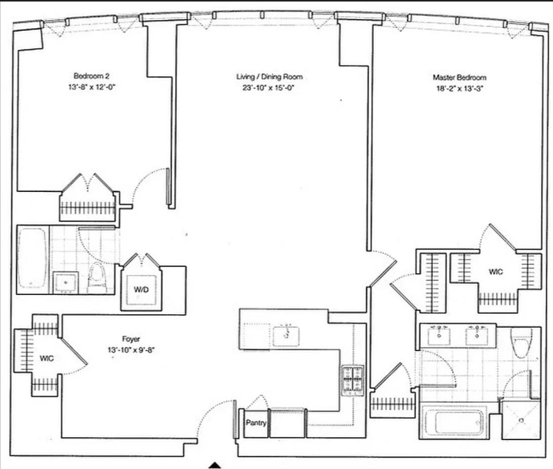 Floorplan for 70 Little West Street, 23-D