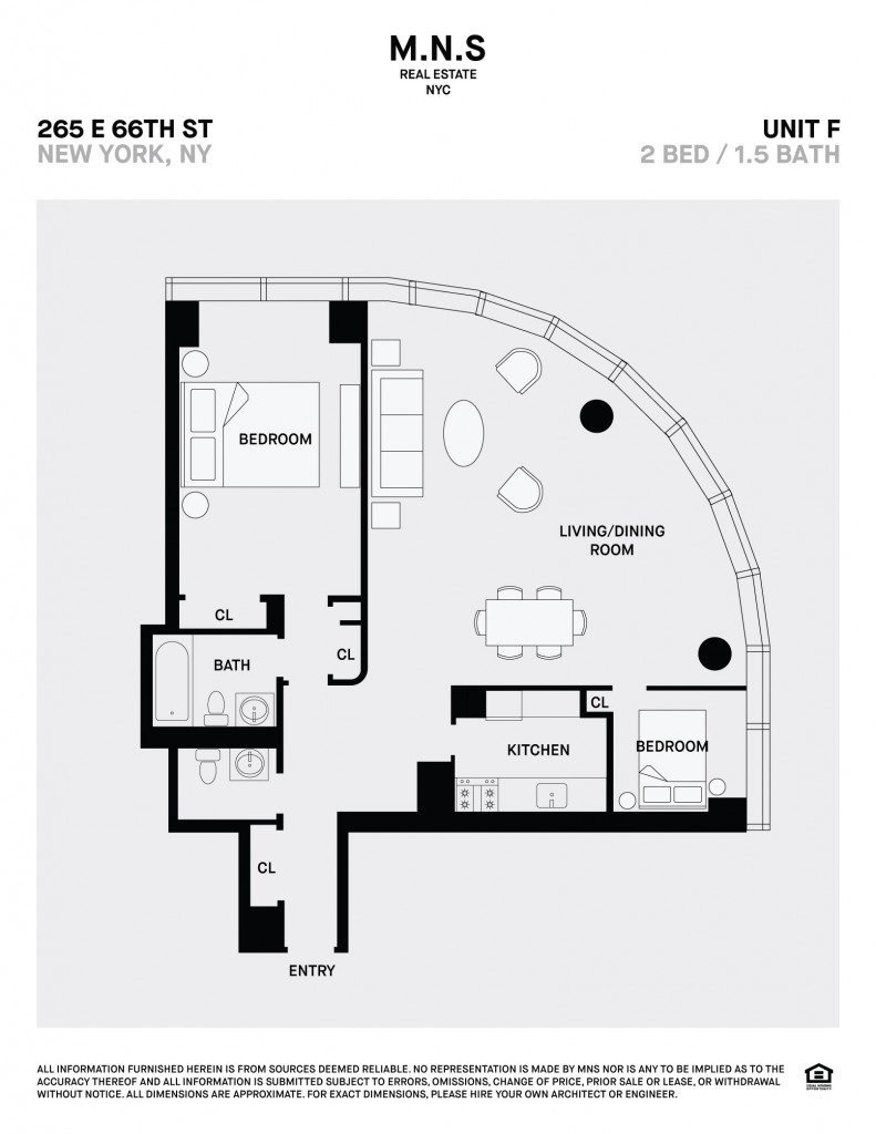 Floorplan for 265 East 66th Street, 26-F