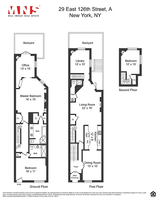 Floorplan for 29 East 126th Street, A