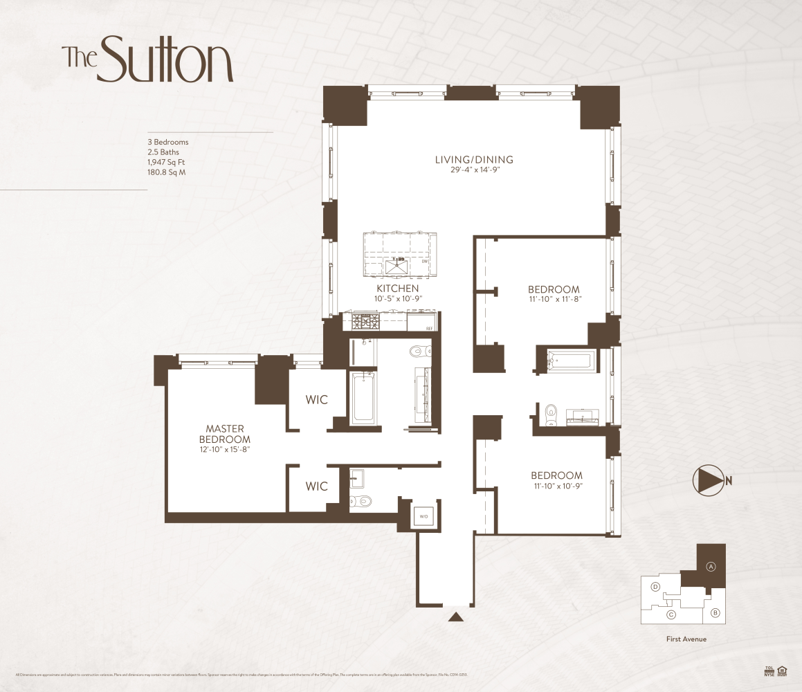 Floorplan for 959 1st Avenue, 14A