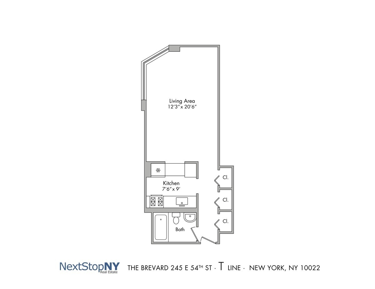 245 East 54th Street 10T, Sutton Place, Midtown East, NYC - 1 Bathrooms  
2 Rooms - 