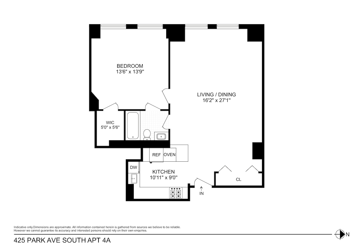 Floorplan for 425 Park Avenue, 4A