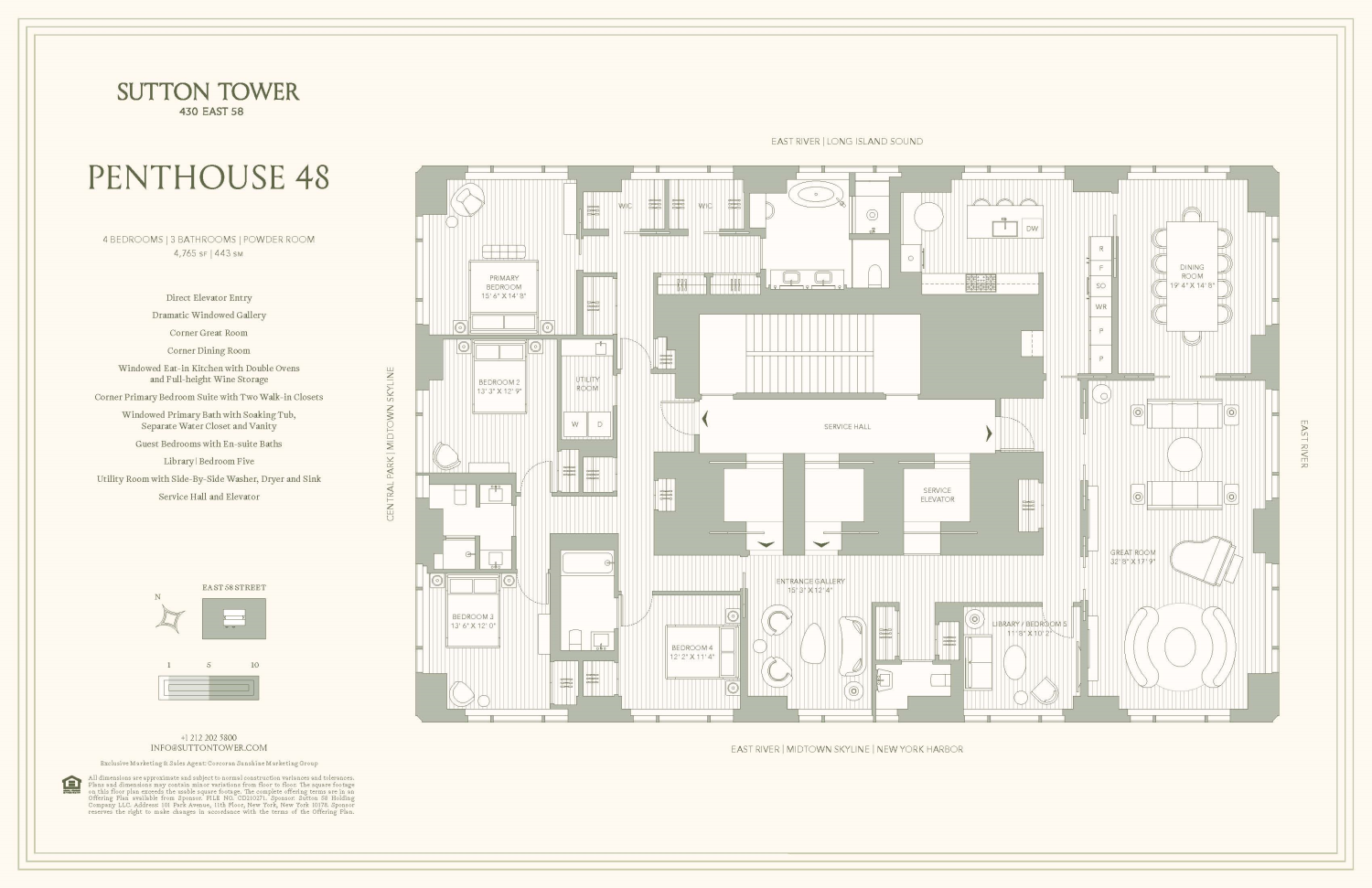 Floorplan for 430 East 58th Street, 48