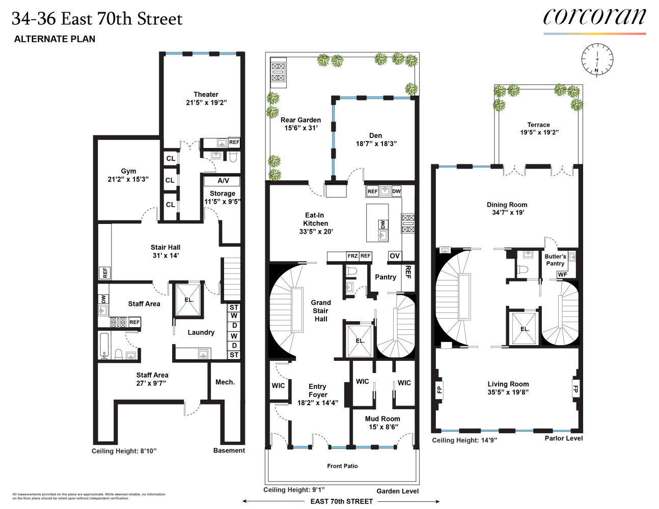 Floorplan for East 70th Street, TH