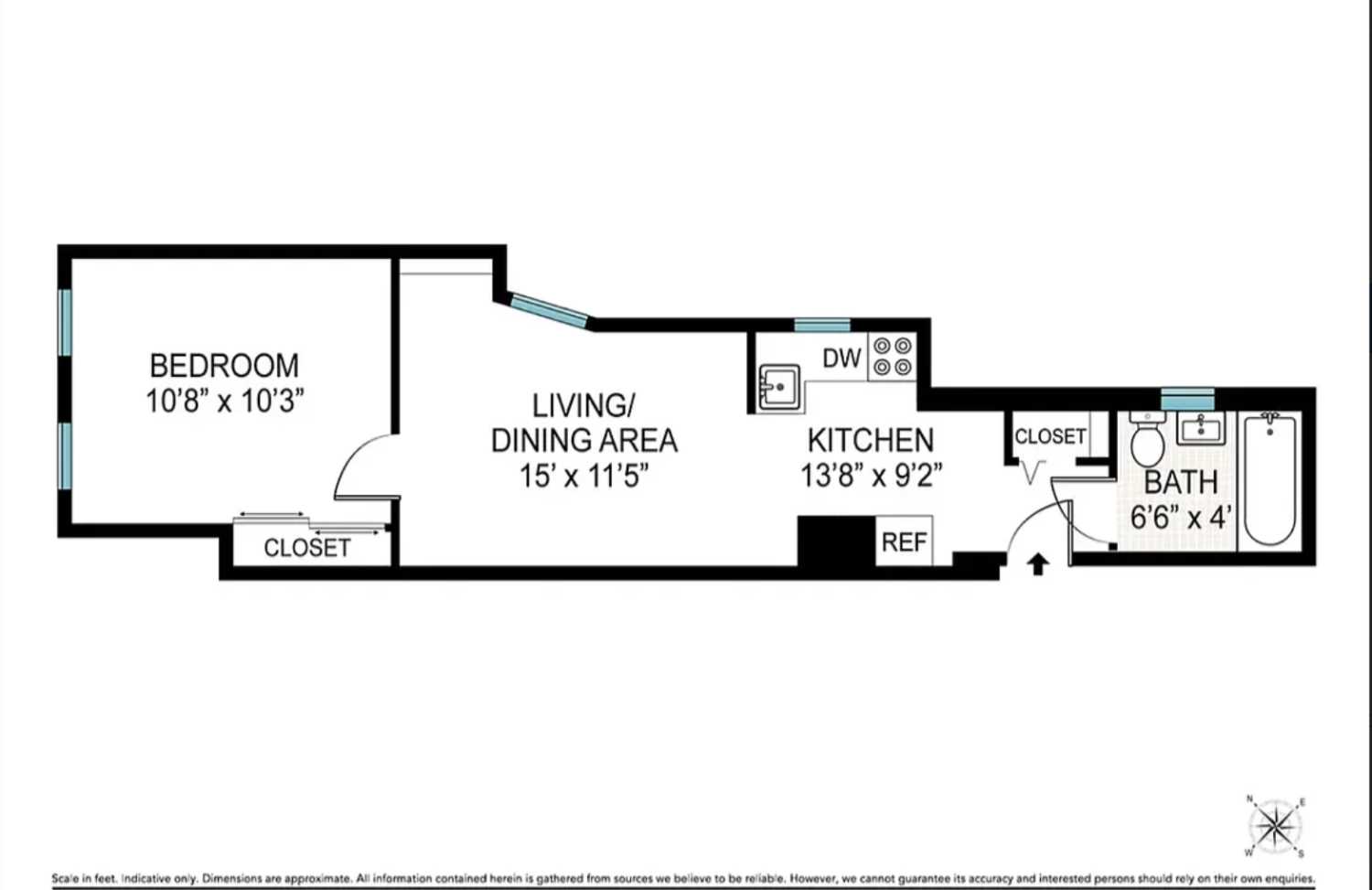 Floorplan for 15 Jones Street, 4D