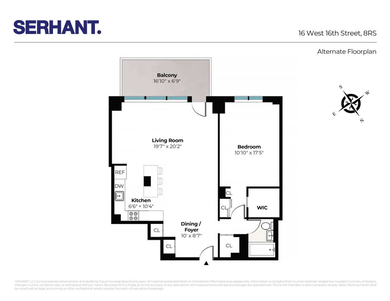 Floorplan for 16 West 16th Street, 8RS