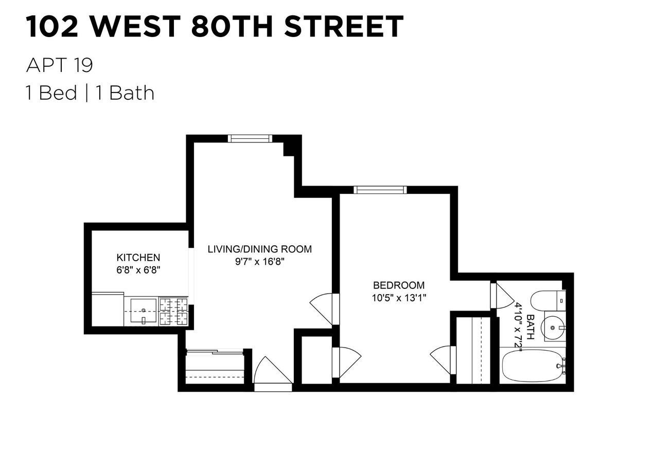 Floorplan for 102 West 80th Street, 19