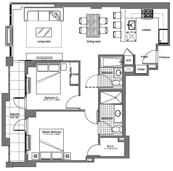 Floorplan for 44-15 Purves Street, 10-A