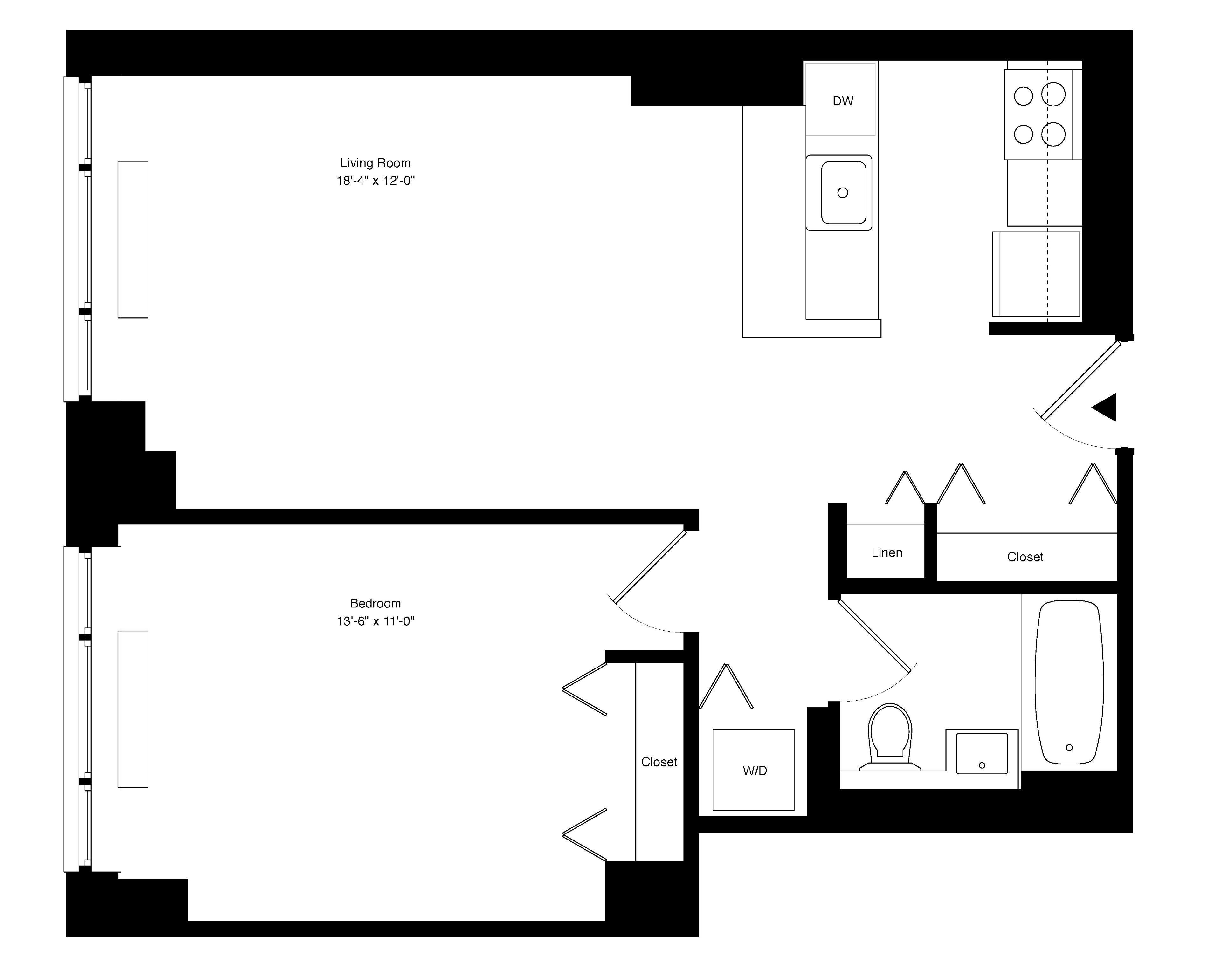 Floorplan for 55 West 25th Street, 32-E