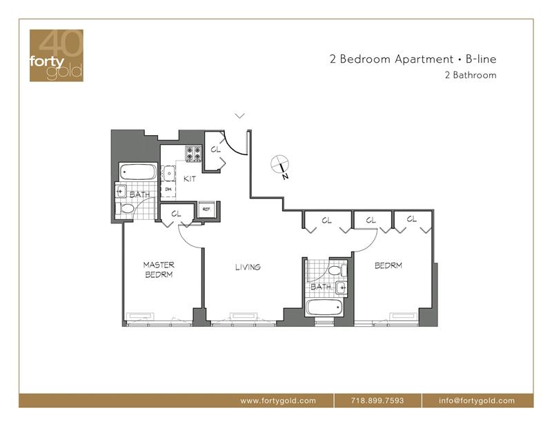 Floorplan for 40 Gold Street, 4-B