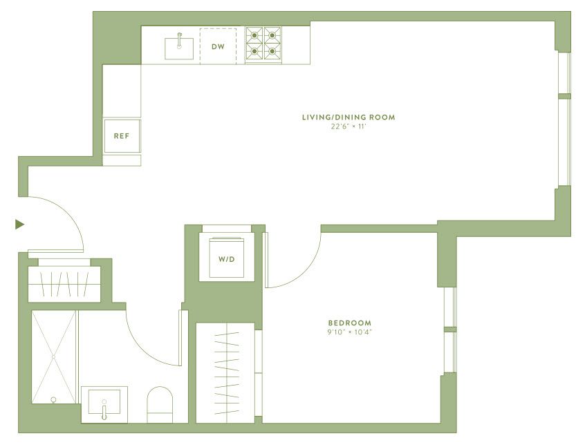 Floorplan for 196 Willoughby Street, 28-F