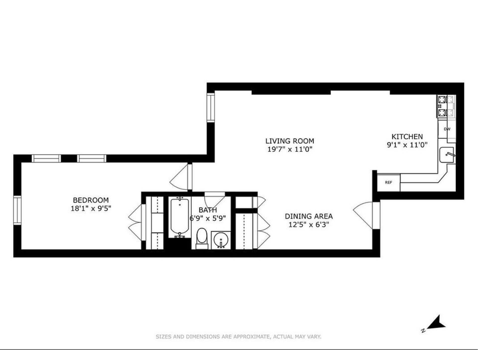 Floorplan for 59 West 94th Street, 2R