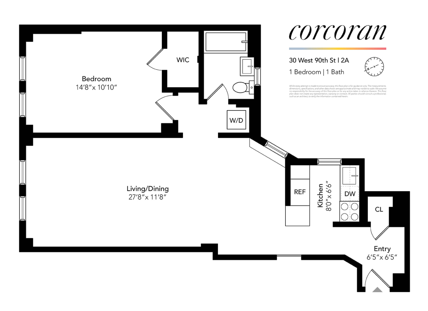 Floorplan for 30 West 90th Street, 2A