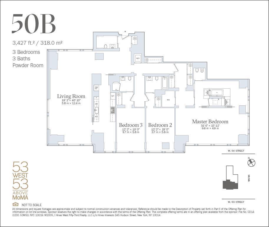 Floorplan for 53 West 53rd Street, 50-B