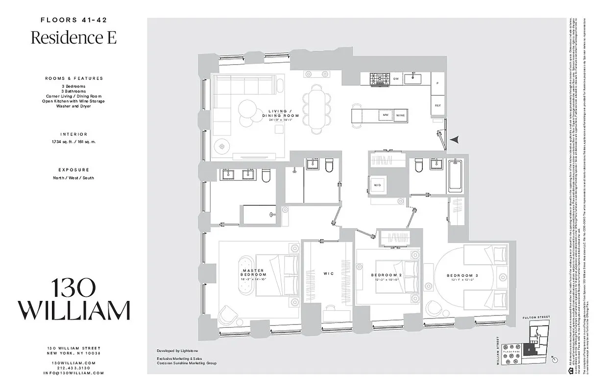 Floorplan for 130 William Street, 41E