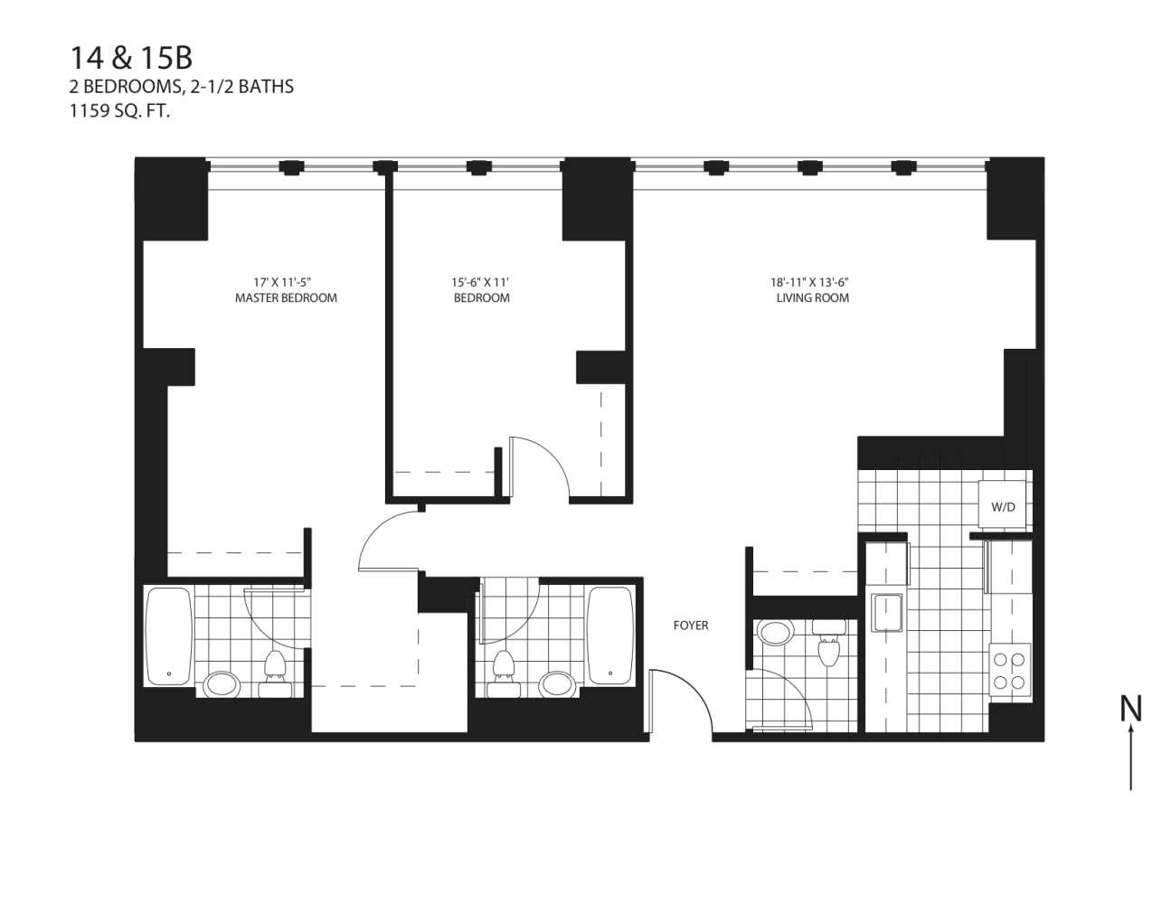 Floorplan for 305 East 63rd Street, 15B