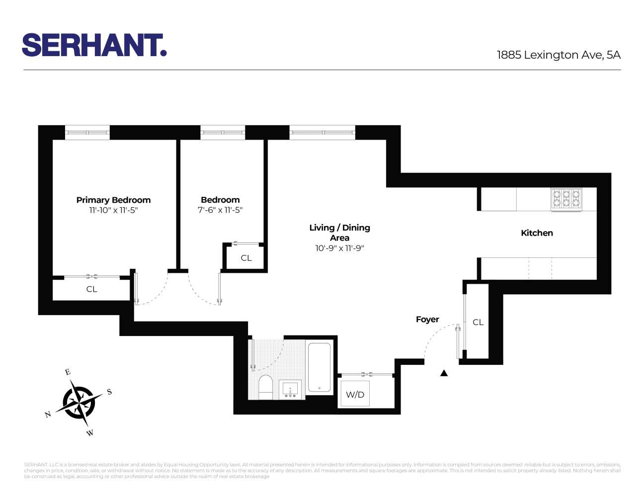 Floorplan for 1885 Lexington Avenue, 5A