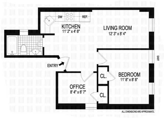 Floorplan for 2072 Frederick Douglass Boulevard, 2-B