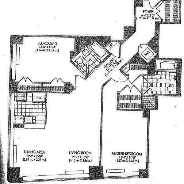 Floorplan for 120 Riverside Boulevard, 6-E