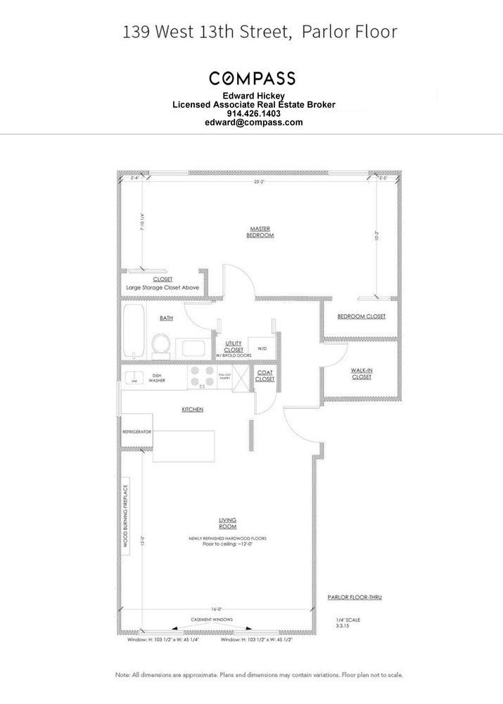 Floorplan for 139 West 13th Street, PARLOR