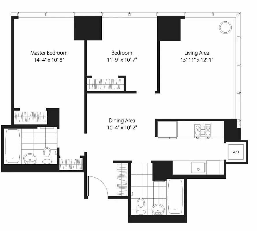 Floorplan for 200 West 67th Street, 16-F