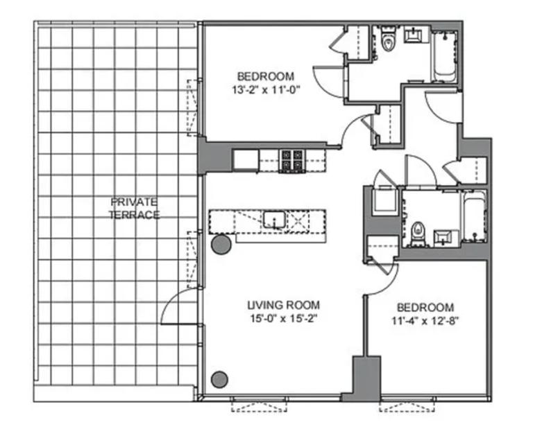 Floorplan for 60 Water Street, 301