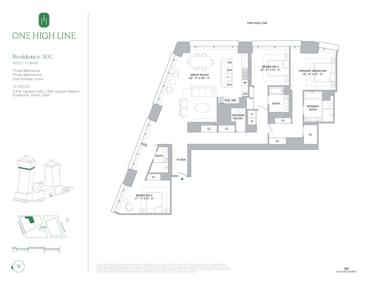 Floorplan for 500 West 18th Street West 30C