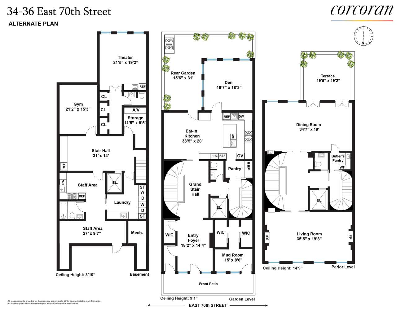 Floorplan for East 70th Street