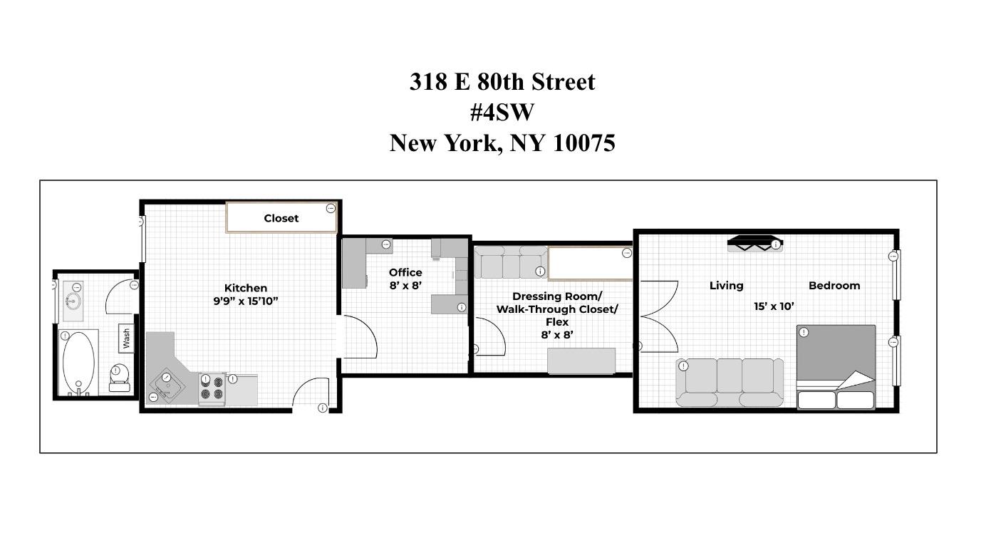 Floorplan for 318 East 80th Street, 4-S