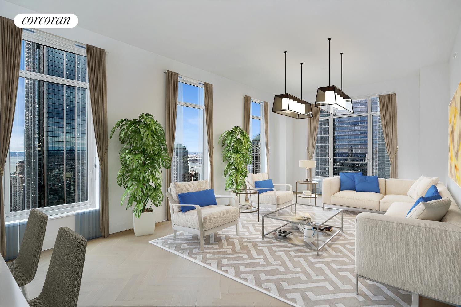 30 Park Place 54D, Tribeca, Downtown, NYC - 2 Bedrooms  
2.5 Bathrooms  
4 Rooms - 