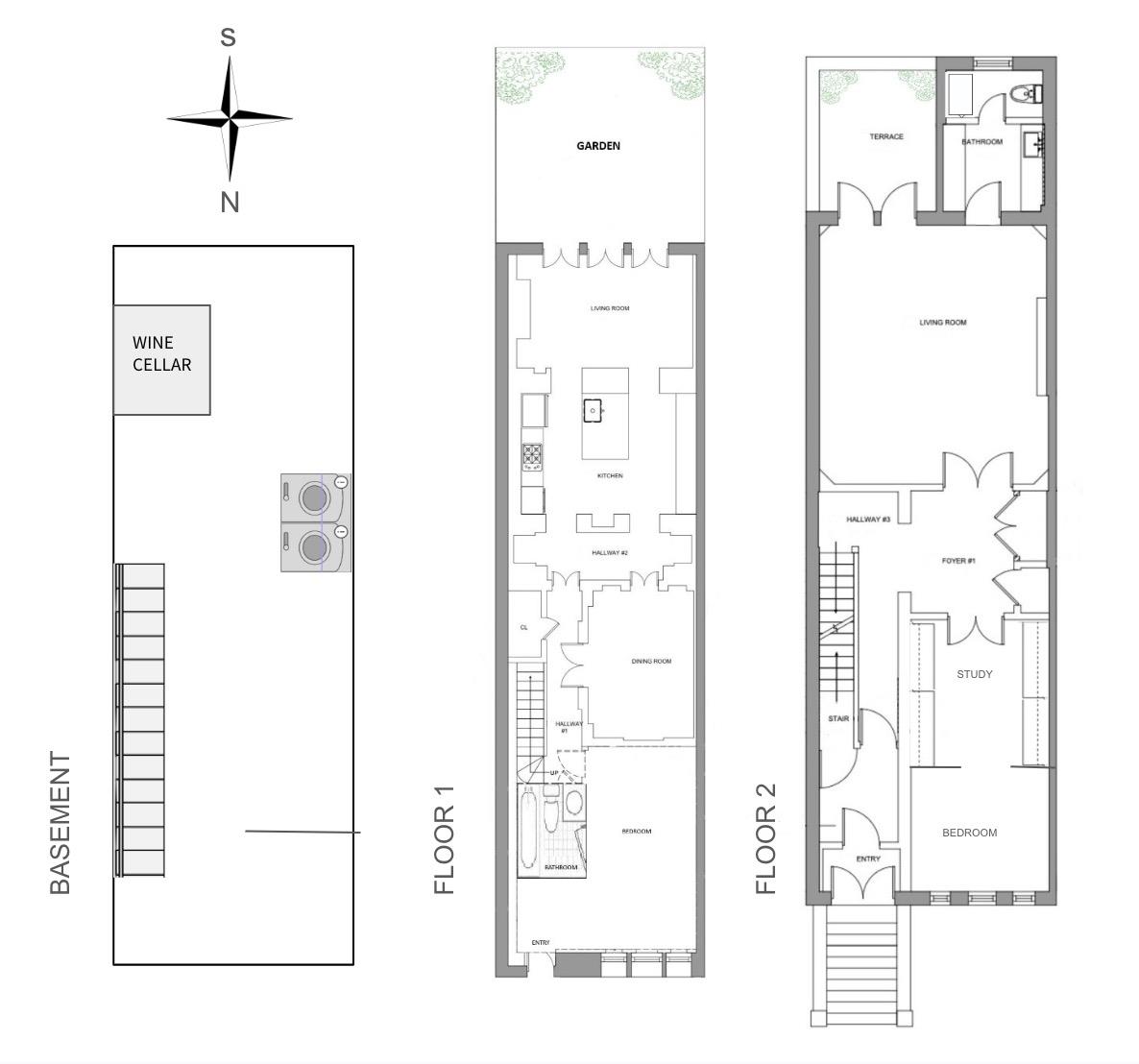 Floorplan for 44 West 91st Street, 1