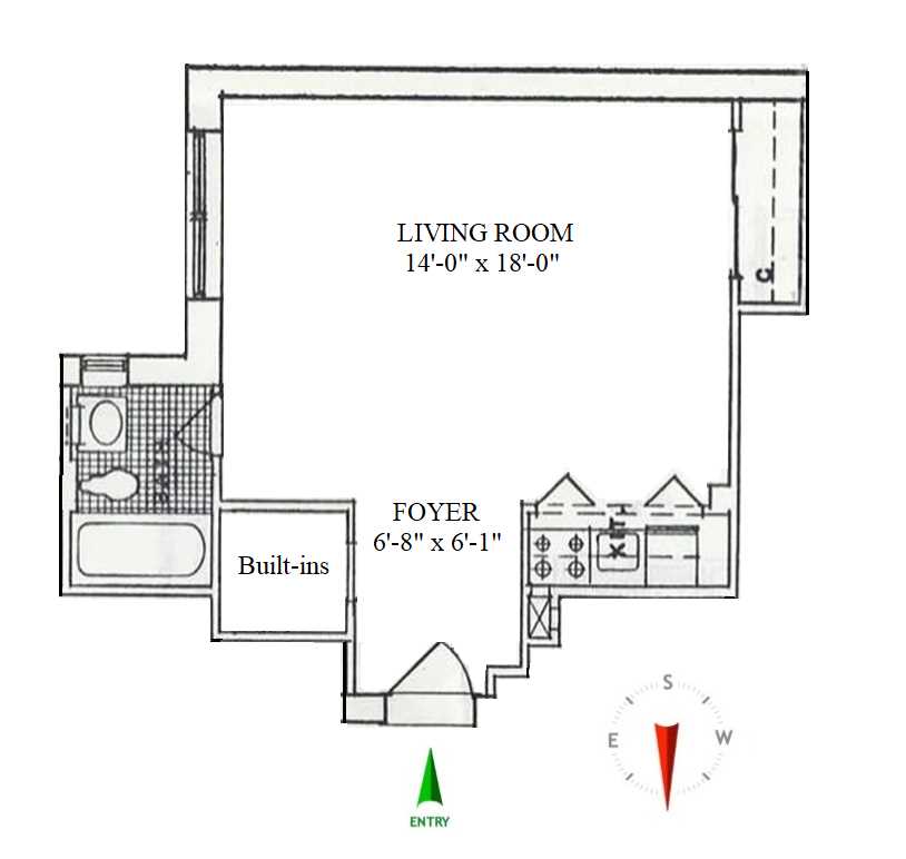 Floorplan for 1420 York Avenue, 2N