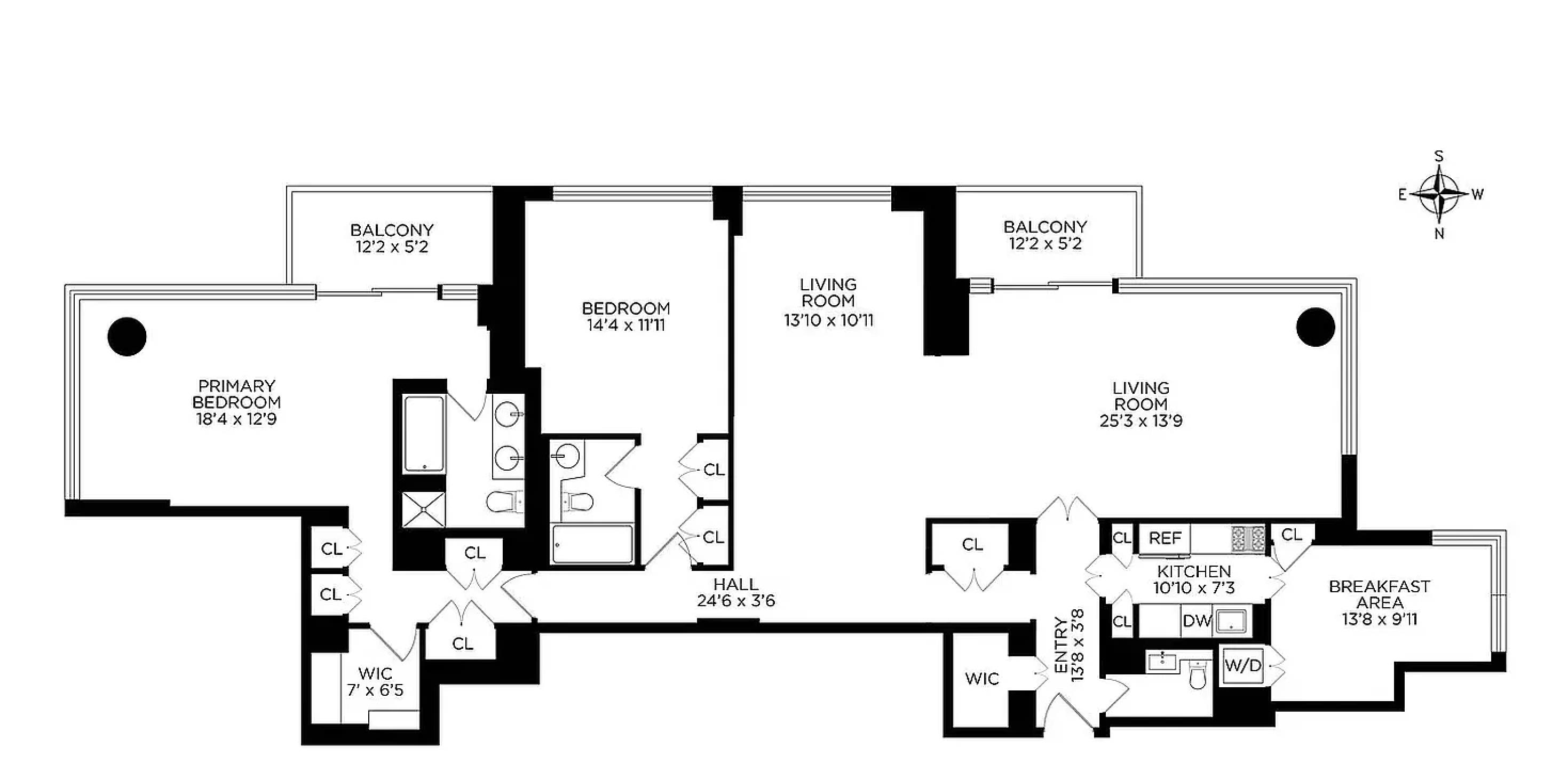 Floorplan for 200 East 69th Street, 32-C