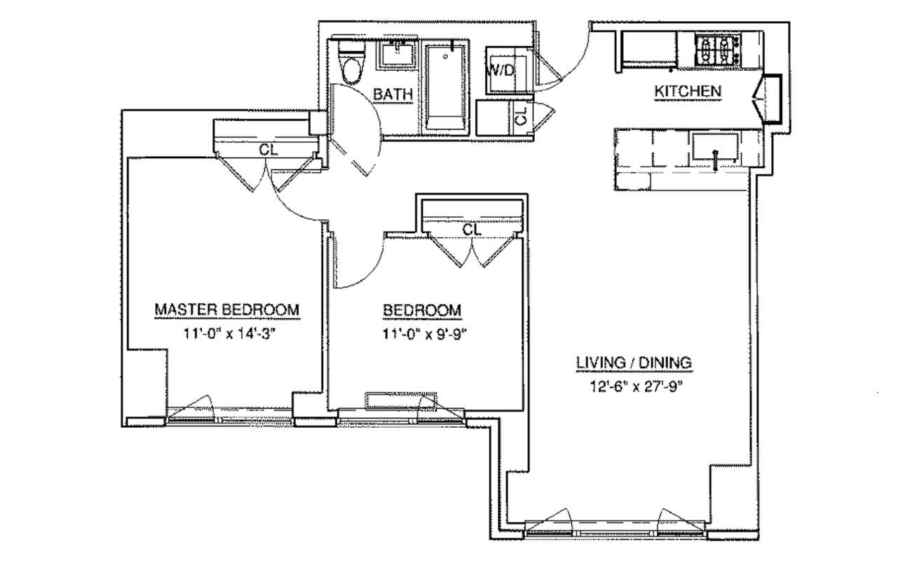 Floorplan for 34 North 7th Street, 6DD