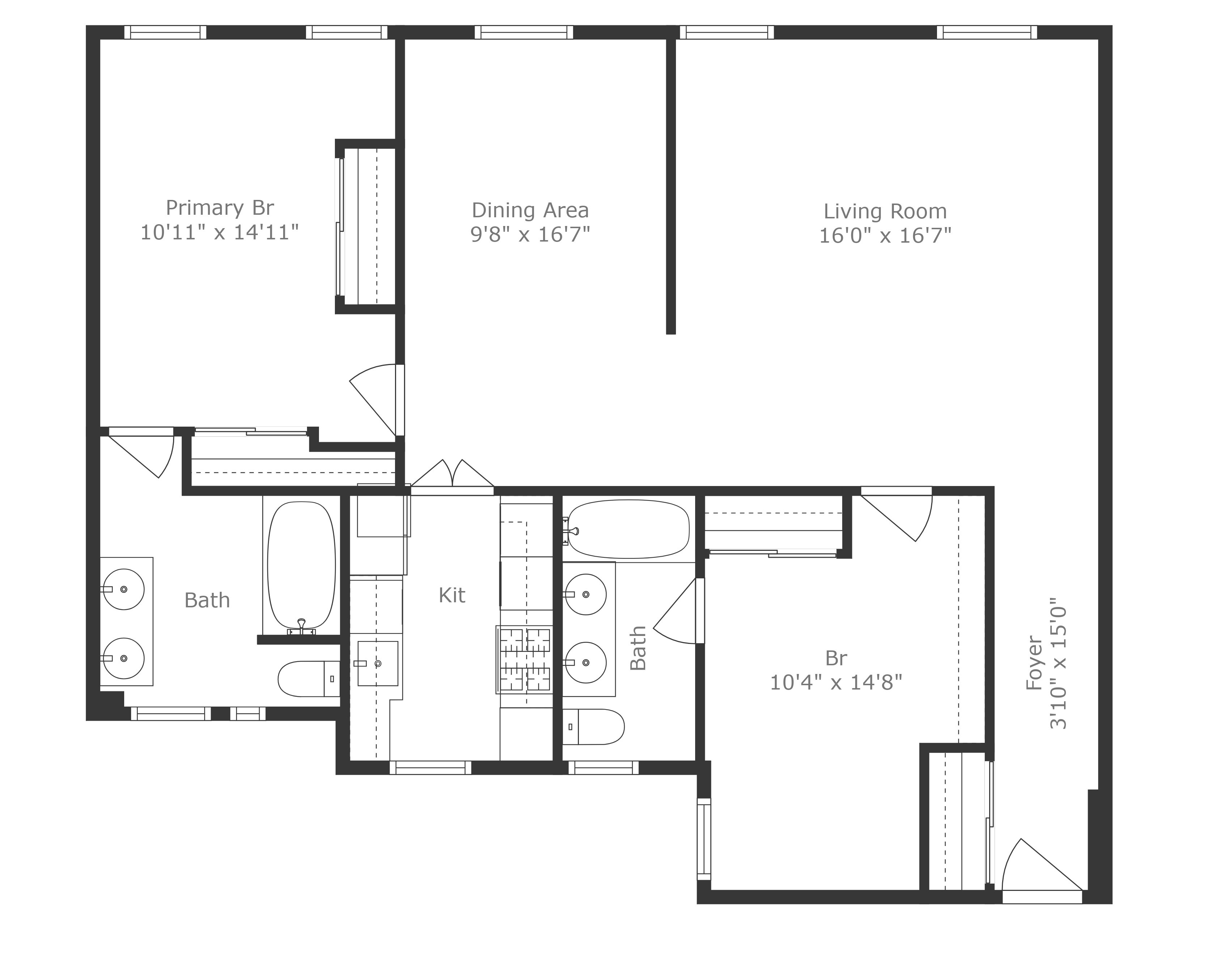 Floorplan for 56 East 87th Street, 6C