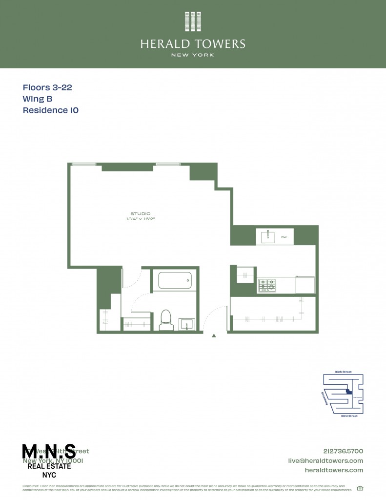 Floorplan for 50 West 34th Street, 12-B10