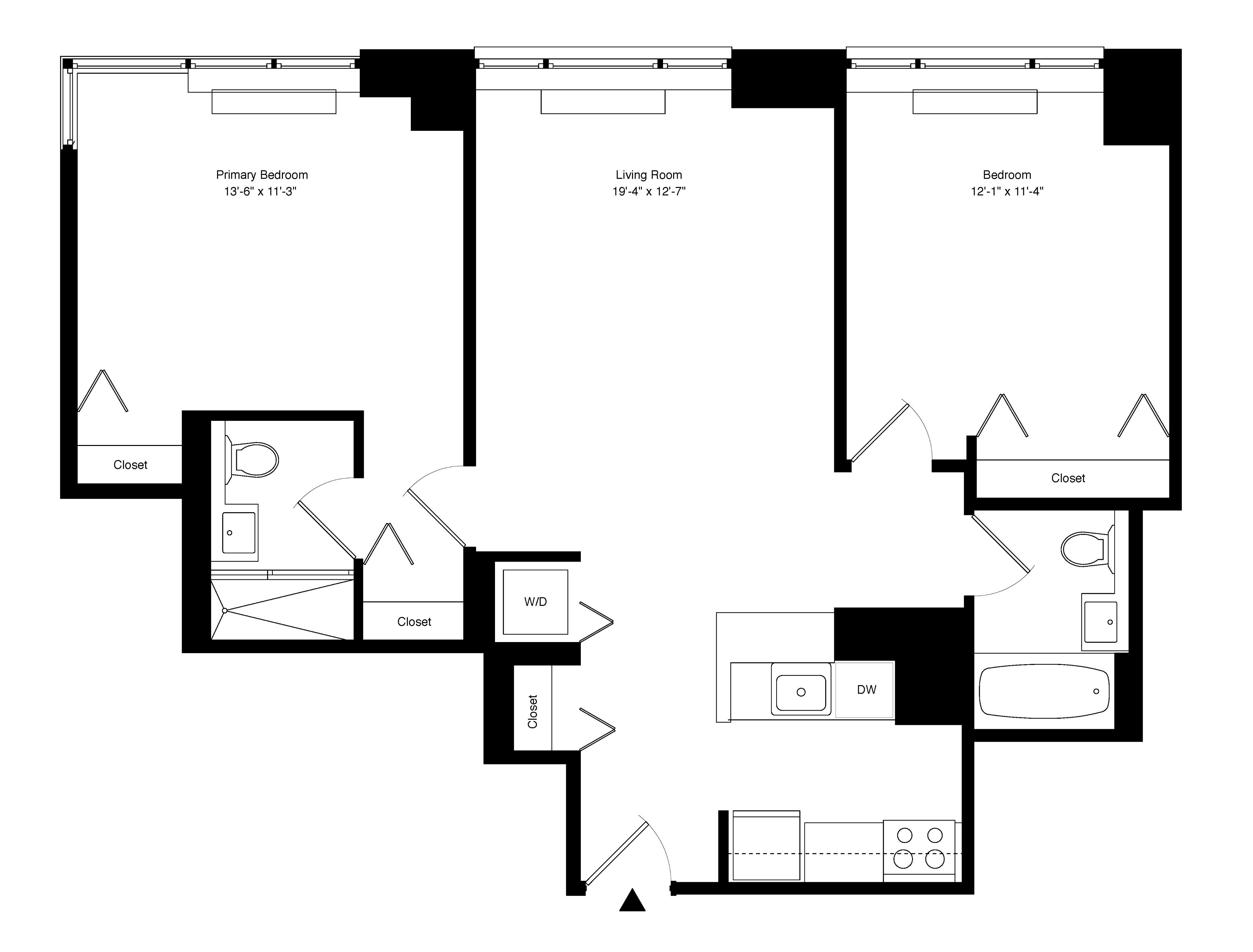 Floorplan for 55 West 25th Street, 36-A