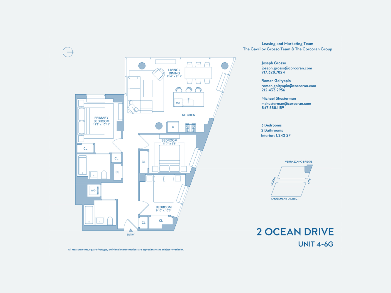 Floorplan for 2 Ocean Drive, W04G