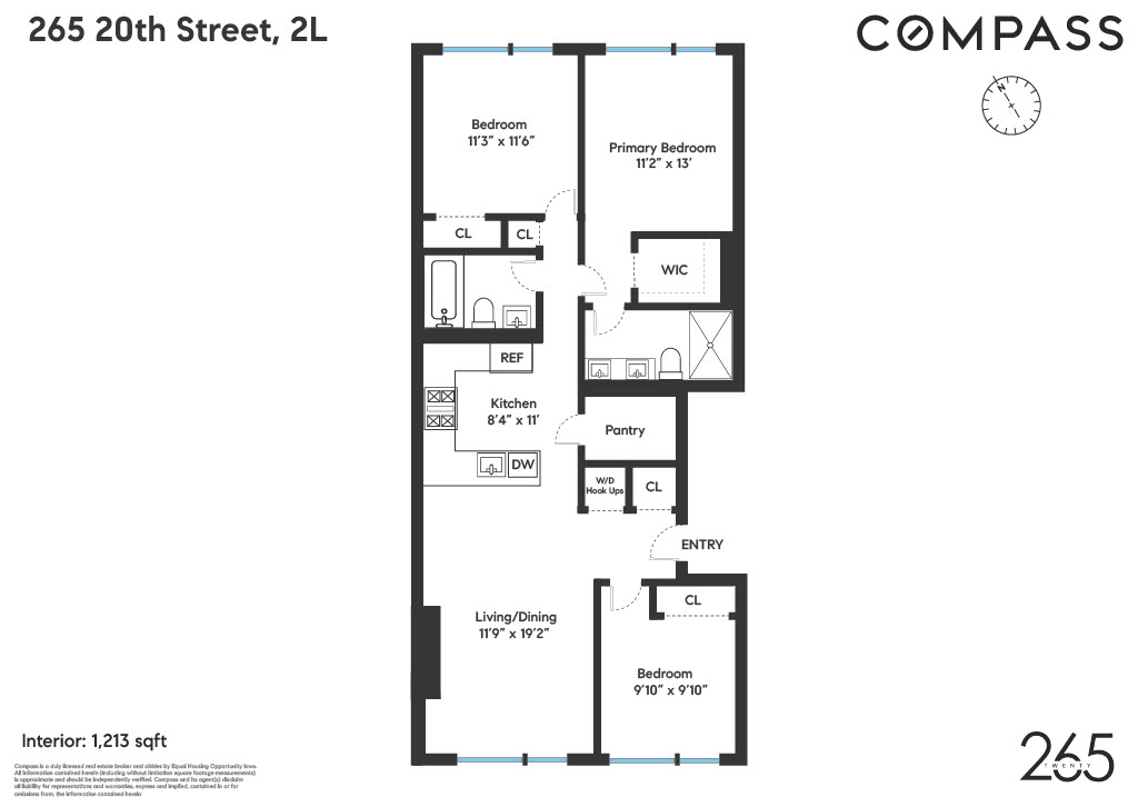 Floorplan for 265 20th Street, 2L