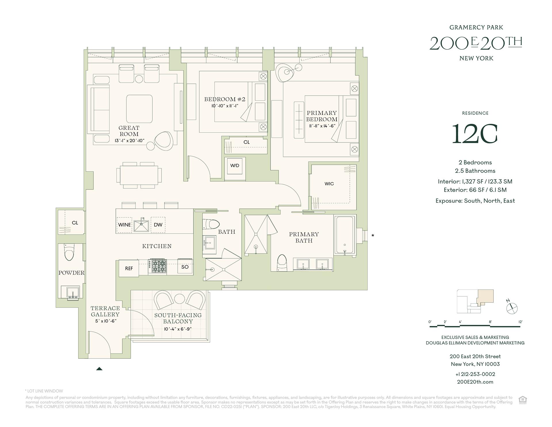 Floorplan for 200 East 20th Street, 12C