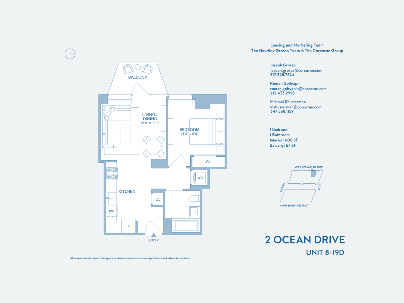 Floorplan for 2 Ocean Drive, W18D