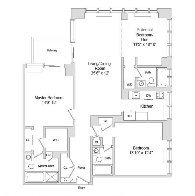 Floorplan for 62 West 62nd Street, 25-A