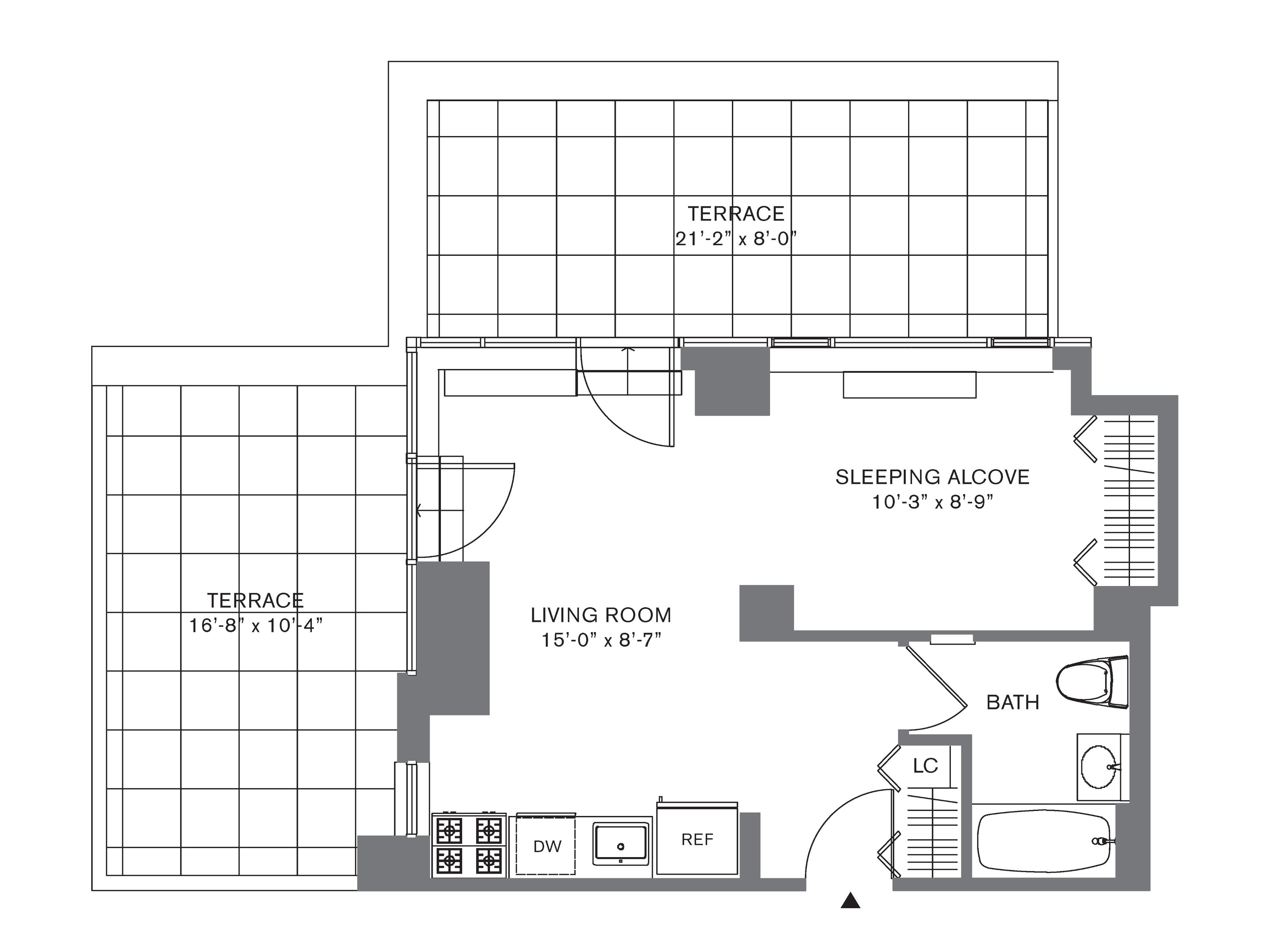 Floorplan for 88 Leonard Street, 1411